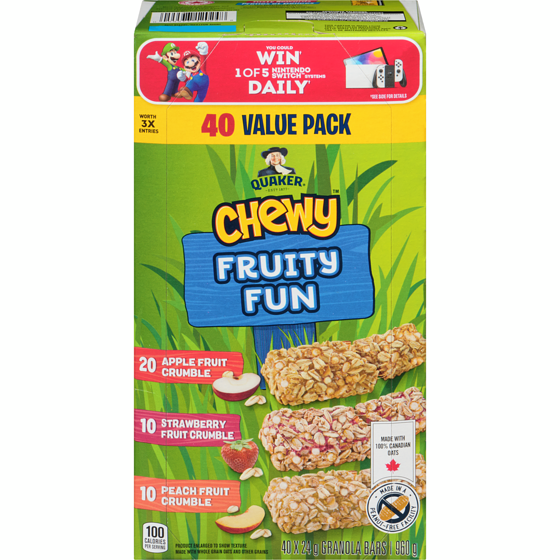 Quaker Chewy Fruity Fun Value Pack 960 g, $1.77/100g