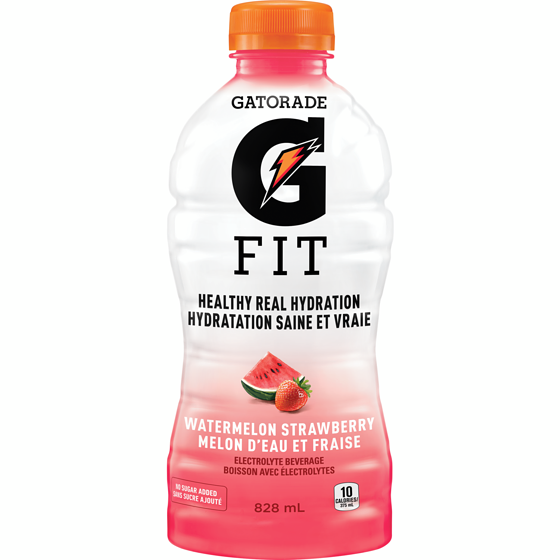 Gatorade Fit Watermelon Strawberry Electrolyte beverage 828 ml, $0.46/100ml