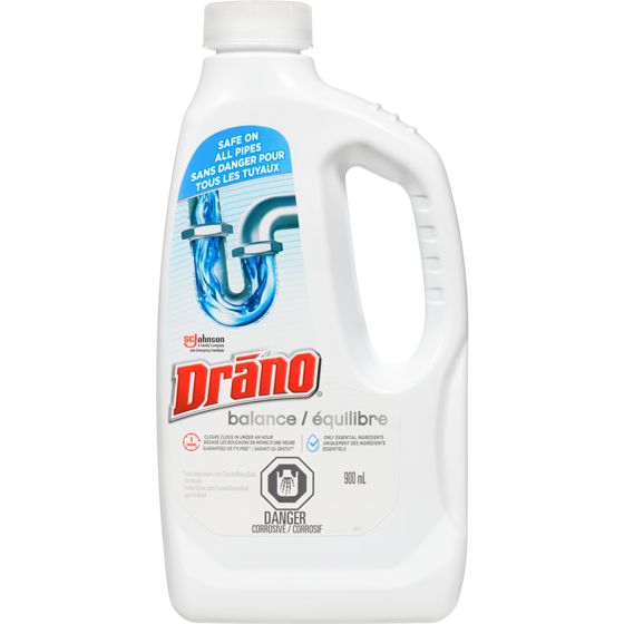 Drano équilibre débouche-tuyaux et nettoyant de drains 900 ml, 1,06 $/100ml