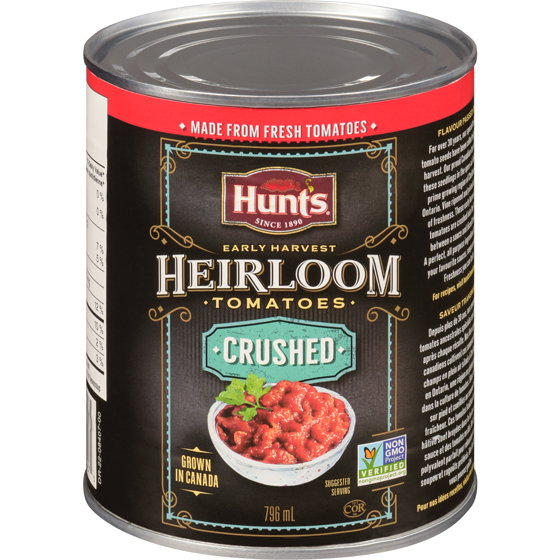 Hunt's Heirloom Early Harvest Tomatoes Crushed 796 ml, $0.60/100ml