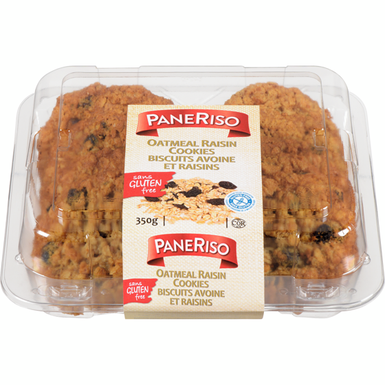 Paneriso Oatmeal Raisin Cookies Gluten Free 350 g, $2.43/100g