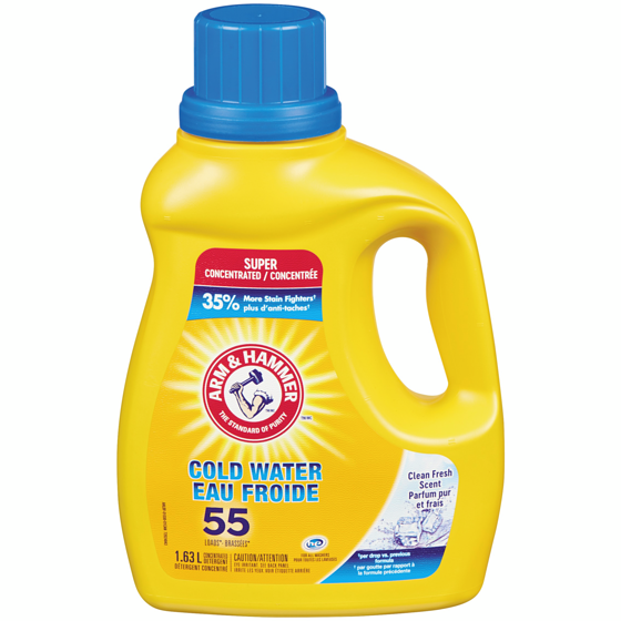 Arm & Hammer Détergent liquide pour la lessive à l'eau froide, Clean Fresh, 55 charges 1.63 l, 0,49 $/100ml