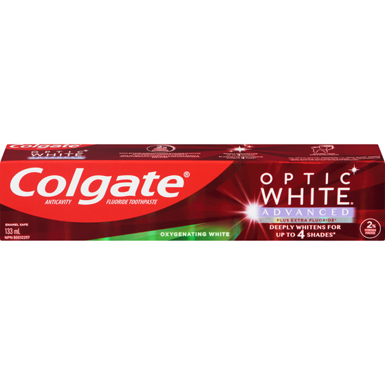 Colgate Optic White Advanced Hydrogen Peroxide Toothpaste 133 ml, $6.01/100ml
