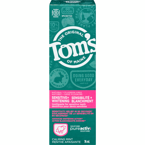 Tom's of Maine Toothpaste For Sensitive Teeth Calming Mint 76 ml, $9.20/100ml