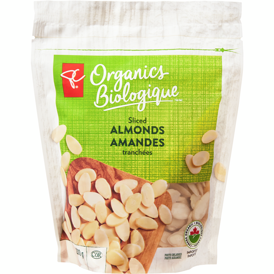 PC Biologique Amandes tranchées 200 g, 5,75 $/100g
