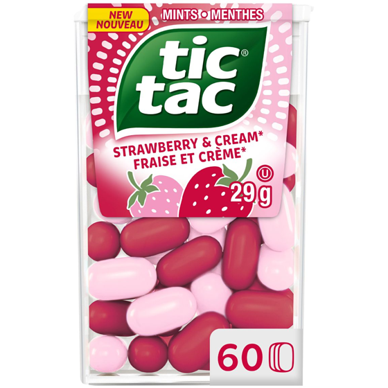 Tic Tac Mints, Strawberry and Cream, Mint Candy, 60 Pills 29 g, $8.62/100g