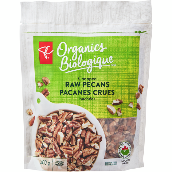PC Biologique Pacanes crues hachées 200 g, 5,50 $/100g
