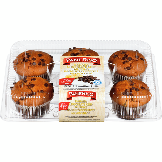 Paneriso Banana Chocolate Chip Muffins 372 g, $2.69/100g