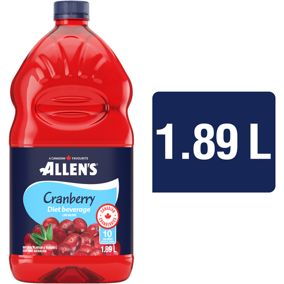Allen's Cranberry Diet Beverage 1.89 l, $0.20/100ml