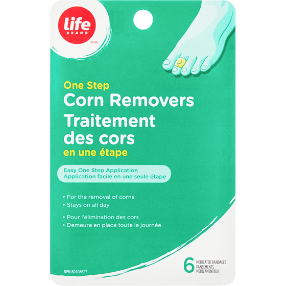 Life Brand One Step Corn Removers 6 ea, $1.25/1ea
