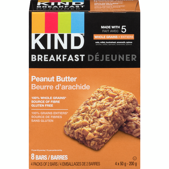Kind Barre Petit Déjeuner Beurre d'arachide 4x50.0 g, 1,50 $/100g