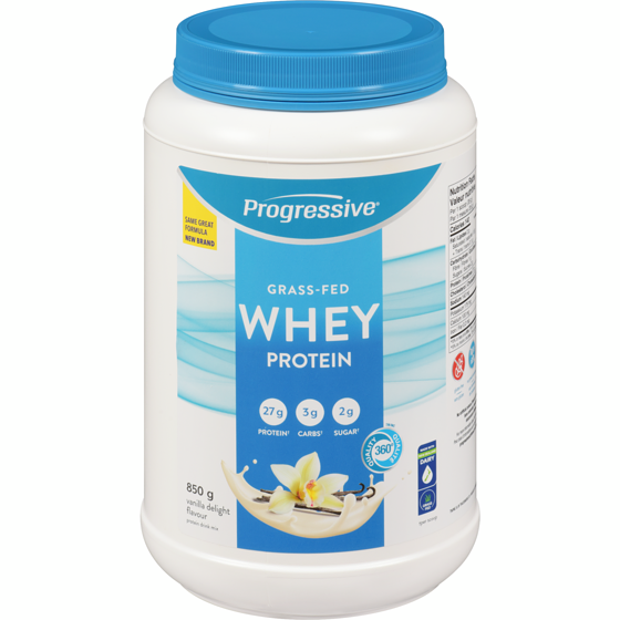 Progressive Whey Protein Protein Drink Mix Grass-Fed Vanilla Delight Flavour 850 g, $50.59/100g
