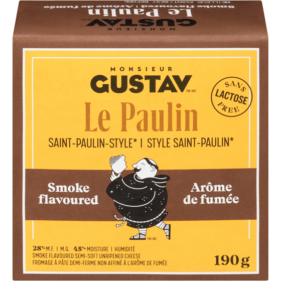 Monsieur Gustav St-Paulin Smoke flavoured Cheese 190 g, $5.78/100g
