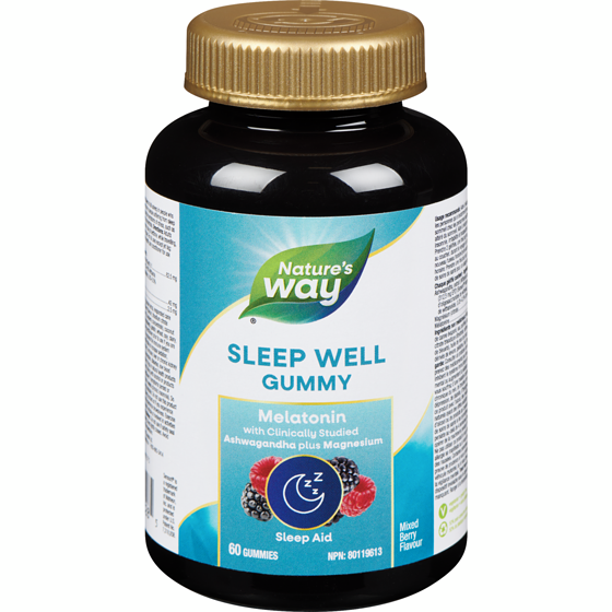 Nature's Way Sleep Well Sleep Aid Melatonin Mixed Berry Flavour 60 ea, $0.34/1ea