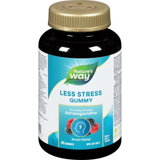 Nature's Way Less Stress Stress Relief Ashwagandha Mixed Berry Flavour 60 ea, $0.34/1ea