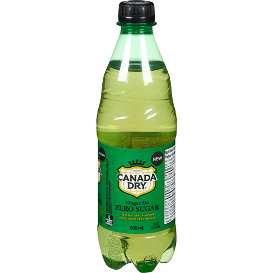 Canada Dry Ginger Ale Zero Sugar 500 ml, $0.76/100ml