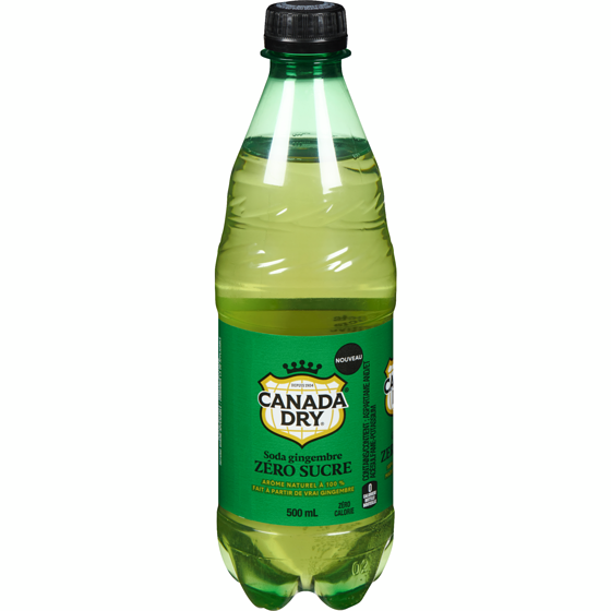 Canada Dry Soda gingembre zéro sucre 500 ml, 0,76 $/100ml
