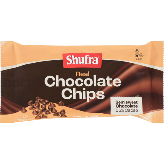 Shufra Real Chocolate Chips Semisweet Chocolate 55% Cacao 255 g, $4.31/100g