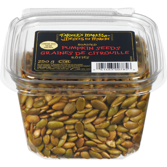 Farmer's Market Unsalted Roasted Pumpkin Seeds 250 g, $3.20/100g