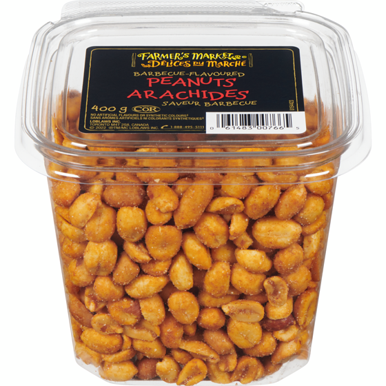 Farmer's Market Barbecue-Flavoured Peanuts 400 g, $1.63/100g