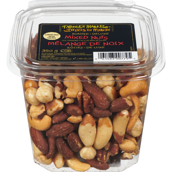 Farmer's Market Unsalted Roasted Deluxe Mixed Nuts 350 g, $4.29/100g
