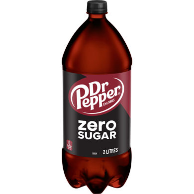 Dr Pepper Zero Sugar Soda 2 l, $0.10/100ml