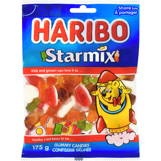 Haribo Starmix confiserie gélifiée à partager 175 g, 2,28 $/100g