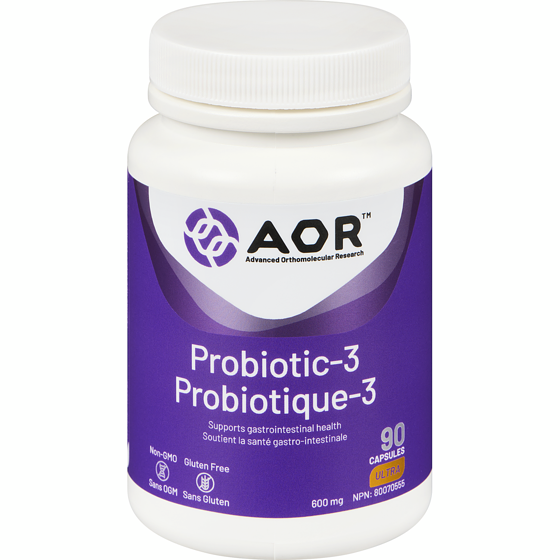 AOR Advanced Series Probiotic-3 Vegi-Caps 600 Mg 90 ea, $0.64/1ea