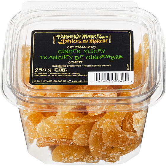 Farmer's Market Crystalized Dried Ginger Slices 250 g, $2.80/100g