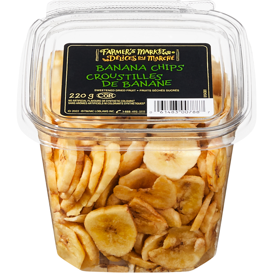 Farmer's Market Banana Chips 220 g, $2.27/100g