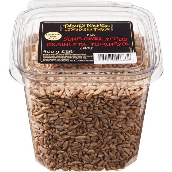 Farmer's Market Unsalted Raw Sunflower Seeds 400 g, $1.75/100g