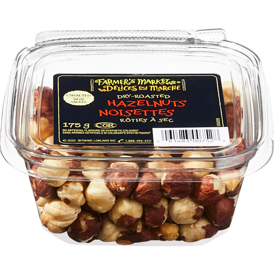 Farmer's Market Unsalted Dry-Roasted Hazelnuts 175 g, $5.14/100g