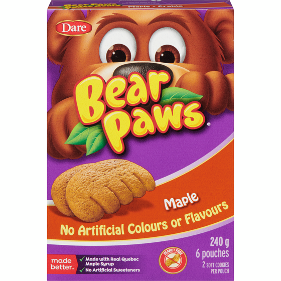 Dare Bear Paws, Maple 240 g, $2.08/100g
