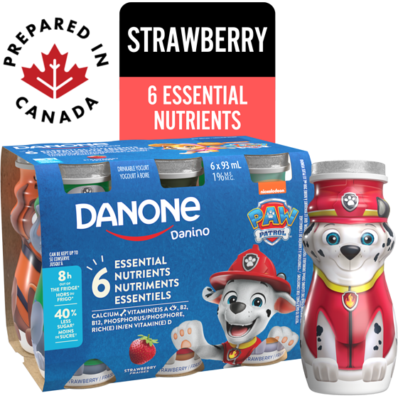 Danone Kids Yogurt Drink, Strawberry, Paw Patrol 6x93.0 ml, $4.83/100ml