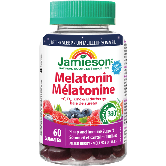 Jamieson Melatonin + Immune Support Gummies 60 ea, $0.32/1ea