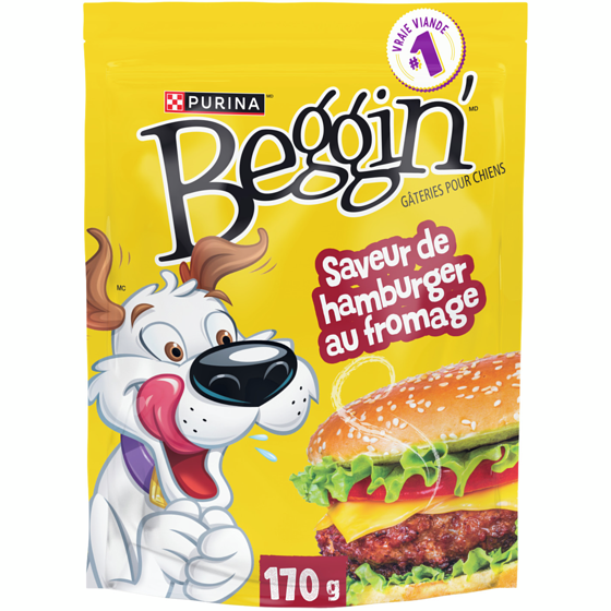 Purina Beggin' tranches hamburger au fromage, gâteries pour chiens 170 g, 2,23 $/100g