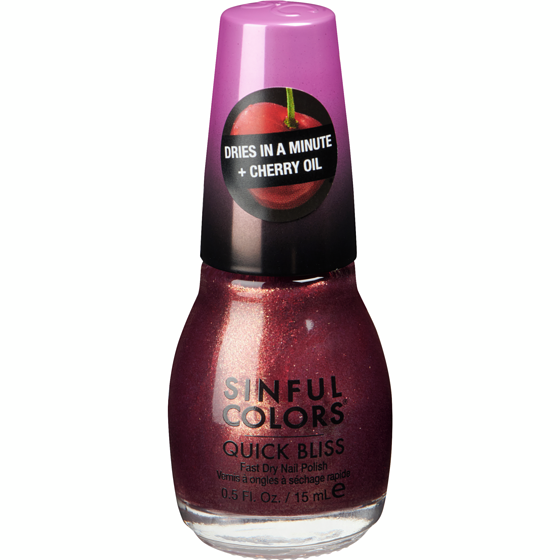 Sinful Colours Quick Bliss Fast Dry Nail Polish 2674 Flushed 1 ea, $3.49/1ea