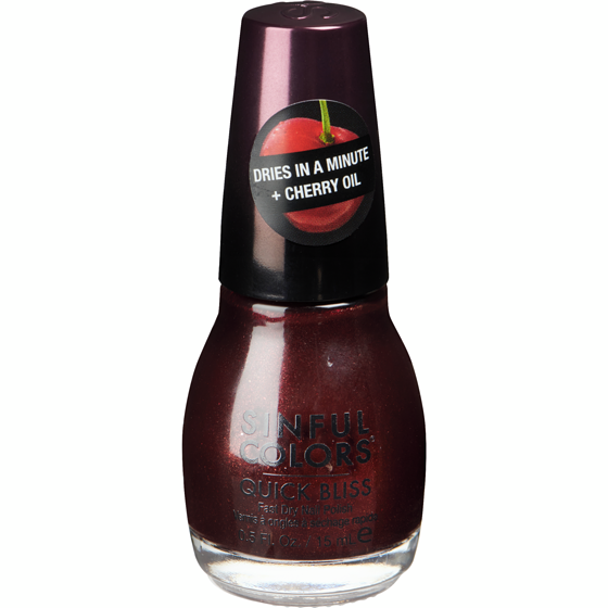 Sinful Colours Quick Bliss Fast Dry Nail Polish 2677 Blackcherry 1 ea, $3.49/1ea