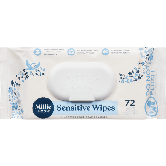 Millie Moon Senstitive Wipes 72 ea, $0.06/1ea