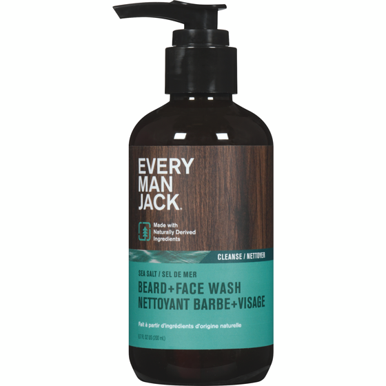 Every Man Jack Beard + Face Wash, Sea Salt 200 ml, $8.50/100ml