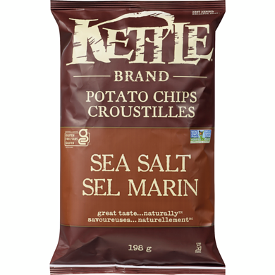 Kettle Brand Croustilles sel marin 198 g, 1,52 $/100g