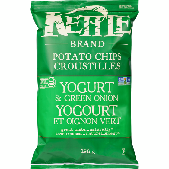 Kettle Brand Croustilles yogourt et oignon vert 198 g, 1,77 $/100g