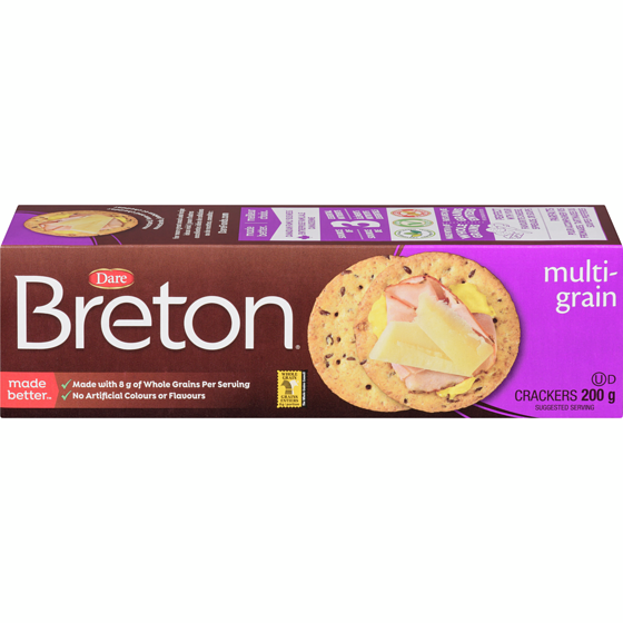 Dare Breton Multigrain Crackers 200 g, $2.25/100g