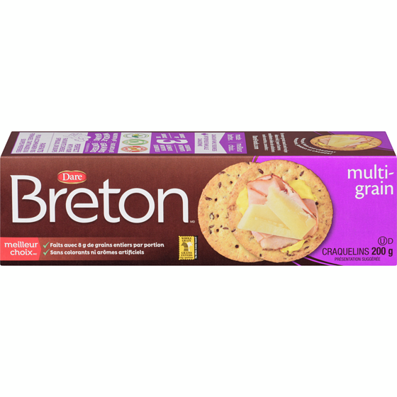 Dare Craquelins Breton Multigrain 200 g, 1,25 $/100g