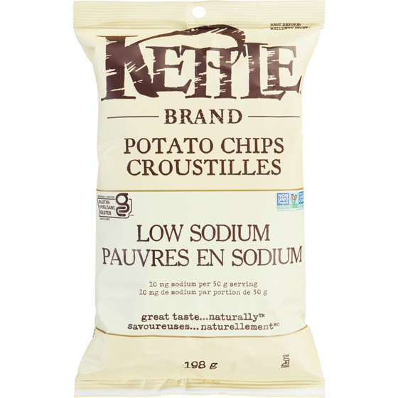 Kettle Brand Croustilles pauvres en sodium 198 g, 2,42 $/100g