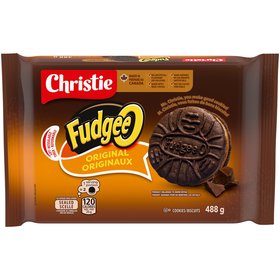 Christie Fudgee-O Chocolatey Creme Filled Sandwich Cookies 488 g, $0.92/100g
