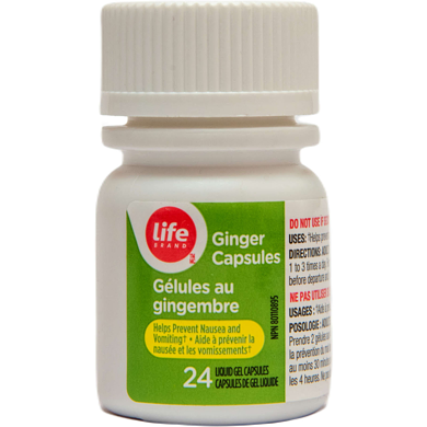 Life Gélules au gingembre, 24 capsules de gel liquide 24 ea, 0,20 $/1ch