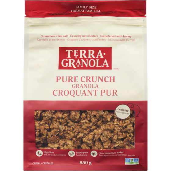 Terra Breads Pure Crunch Granola 850 g, $2.35/100g