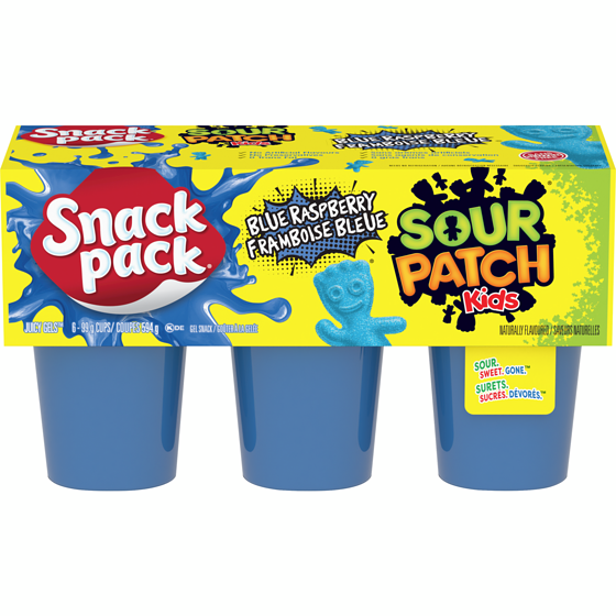 Snackpack Sour Patch Kids Pack, Blue Raspberry, 6 Pack 594 g, $0.81/100g