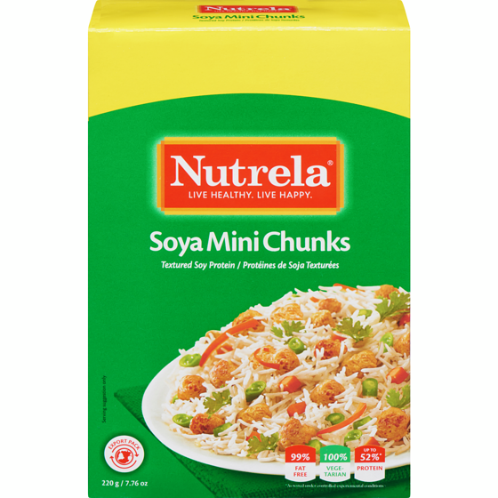 Nutrella Soya Mini Chunks 220 g, $1.50/100g